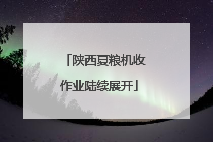 陕西夏粮机收作业陆续展开