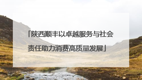 陕西顺丰以卓越服务与社会责任助力消费高质量发展