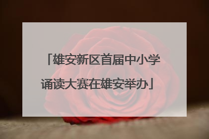 雄安新区首届中小学诵读大赛在雄安举办