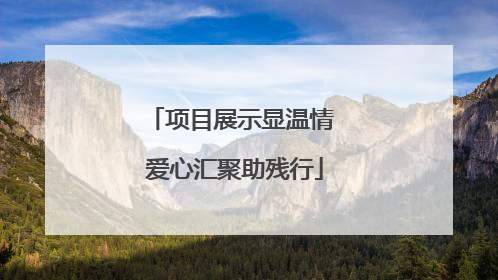 项目展示显温情 爱心汇聚助残行