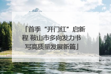 首季“开门红”启新程 鞍山市多向发力书写高质量发展新篇
