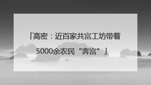 高密：近百家共富工坊带着5000余农民“奔富”