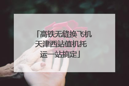 高铁无缝换飞机 天津西站值机托运一站搞定