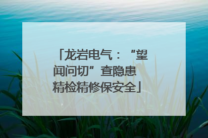 龙岩电气：“望闻问切”查隐患 精检精修保安全