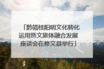 黔赣桂阳明文化转化运用暨文旅体融合发展座谈会在修文县举行