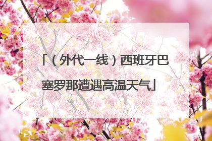 （外代一线）西班牙巴塞罗那遭遇高温天气