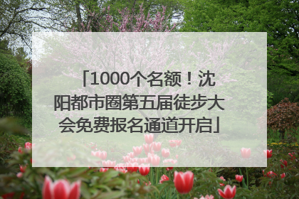 1000个名额！沈阳都市圈第五届徒步大会免费报名通道开启