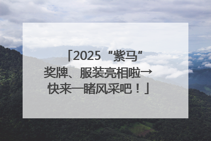 2025“紫马”奖牌、服装亮相啦→快来一睹风采吧！