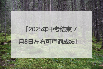 2025年中考结束 7月8日左右可查询成绩