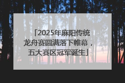 2025年麻阳传统龙舟赛圆满落下帷幕，五大赛区冠军诞生