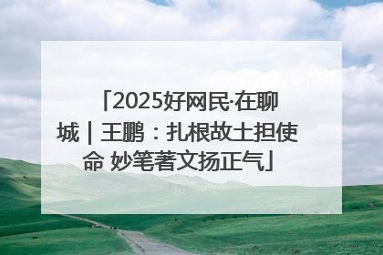 2025好网民·在聊城｜王鹏：扎根故土担使命 妙笔著文扬正气