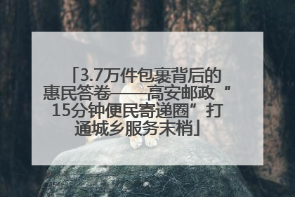 3.7万件包裹背后的惠民答卷——高安邮政“15分钟便民寄递圈”打通城乡服务末梢