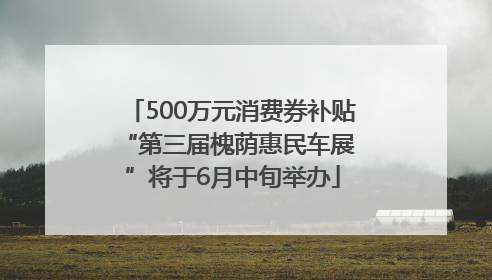 500万元消费券补贴 “第三届槐荫惠民车展”将于6月中旬举办